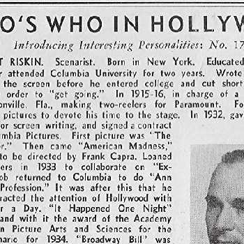 Robert Riskin - Birthplace, Bio, Wiki, Birthday, Family, Networth & More